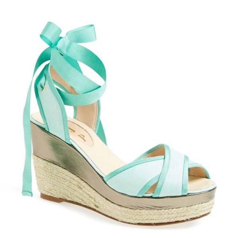 Sarah Jessica Parker SJP Leslie espadrilles in Mint